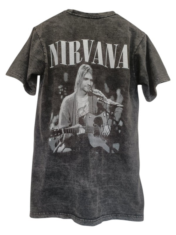 Vue dos t-shirt imprimé kurt cobain - nirvana - GL BOUTIK