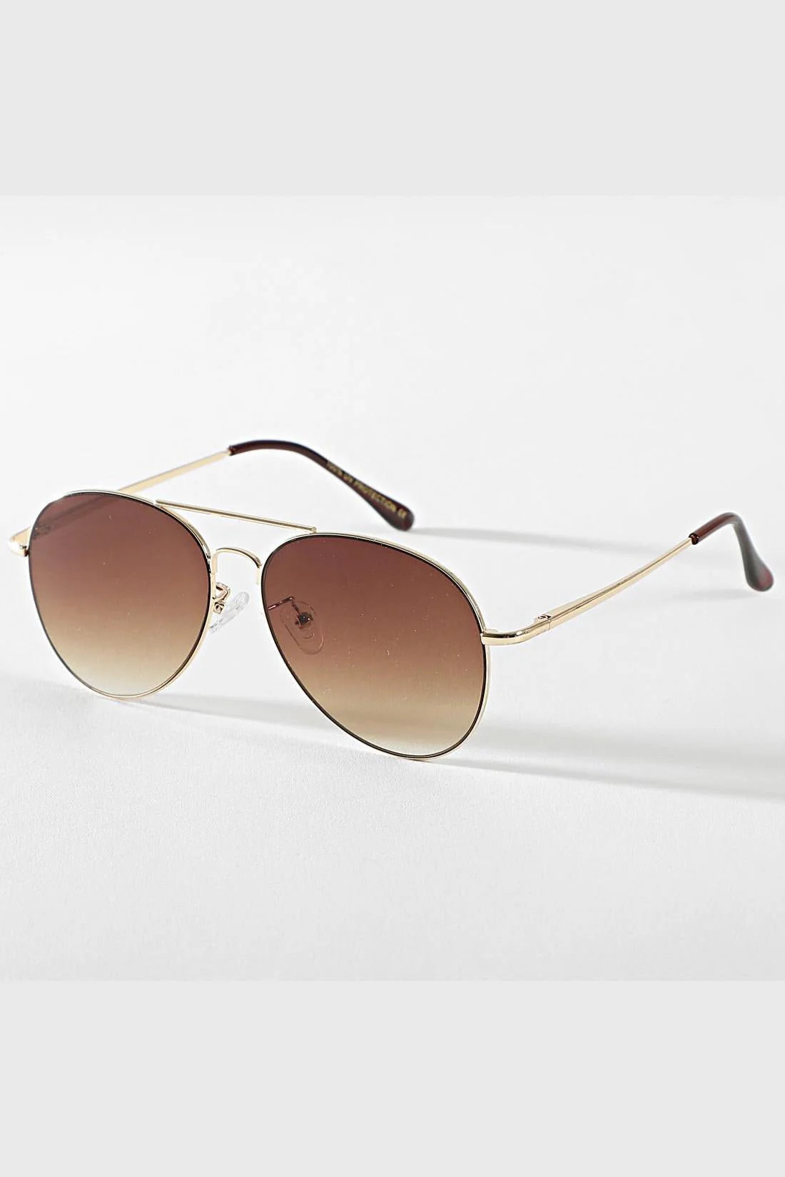 Lunettes aviateur monture dorée