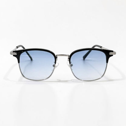 Lunettes retro verres dégradé bleu