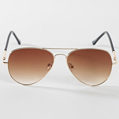 Lunettes aviateur monture dorée