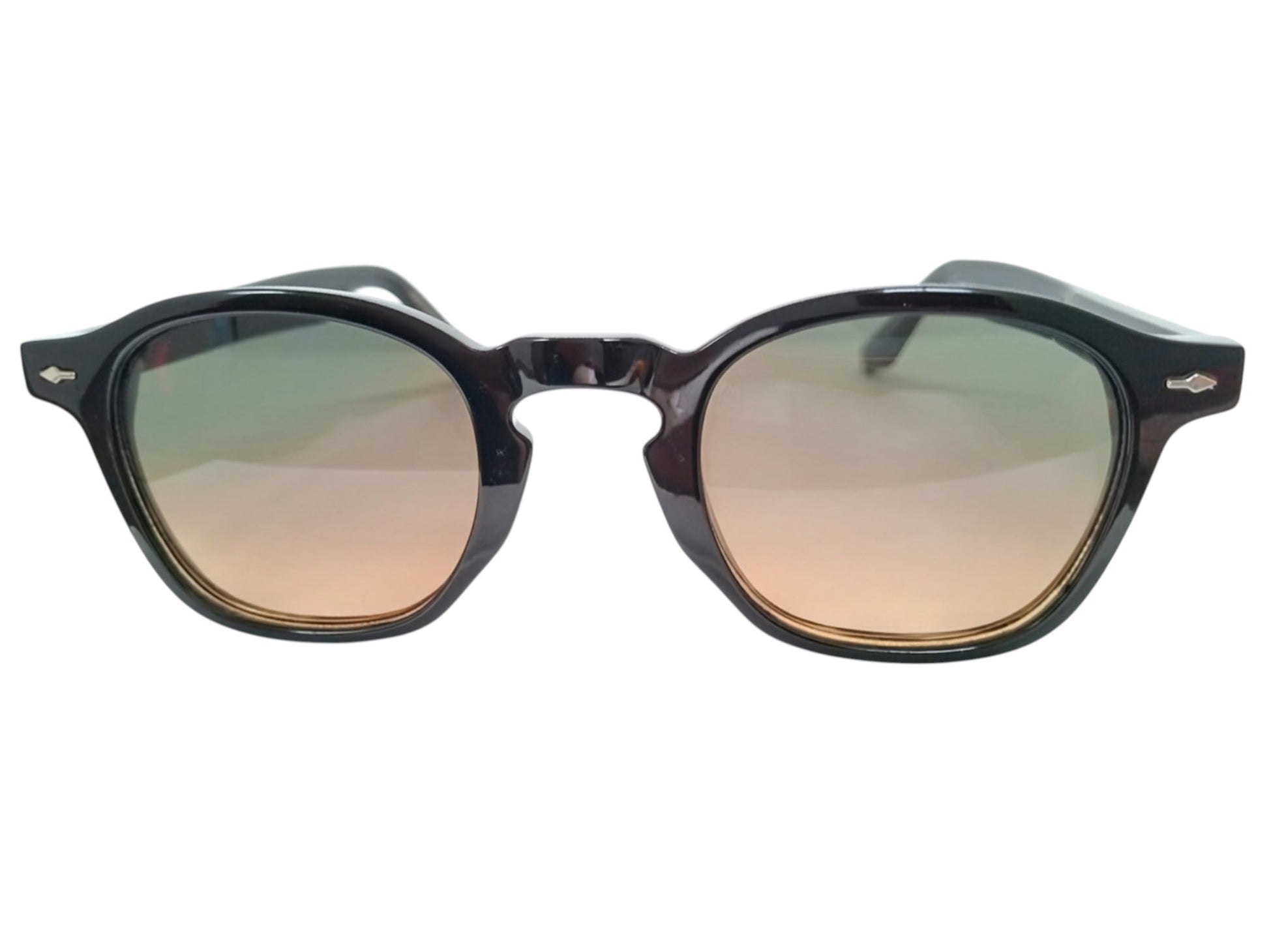Lunettes pantos style moscot noires à verres dégradé jaune et vert - GL BOUTIK
