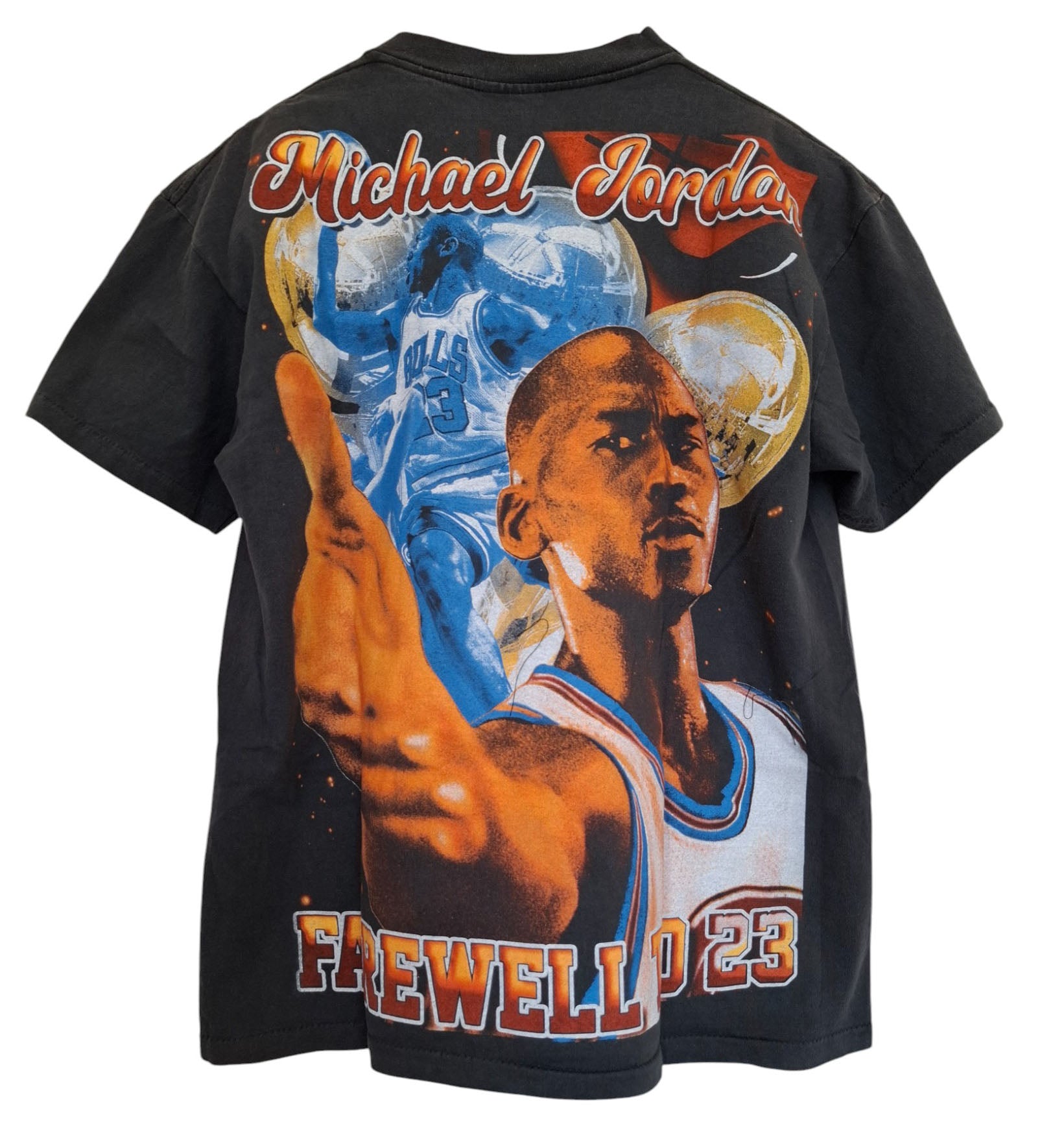 Vue dos t-shirt gris délavé bootleg bootleg jordan - GL BOUTIK