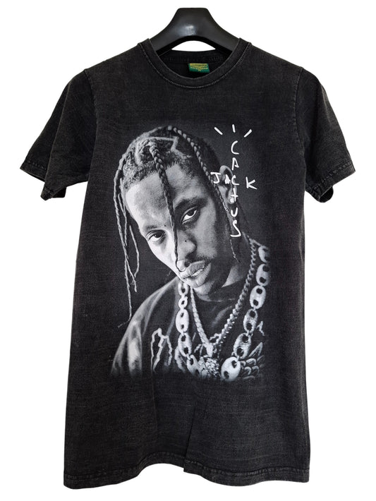T-shirt gris délavé imprimé travis scott - GL BOUTIK