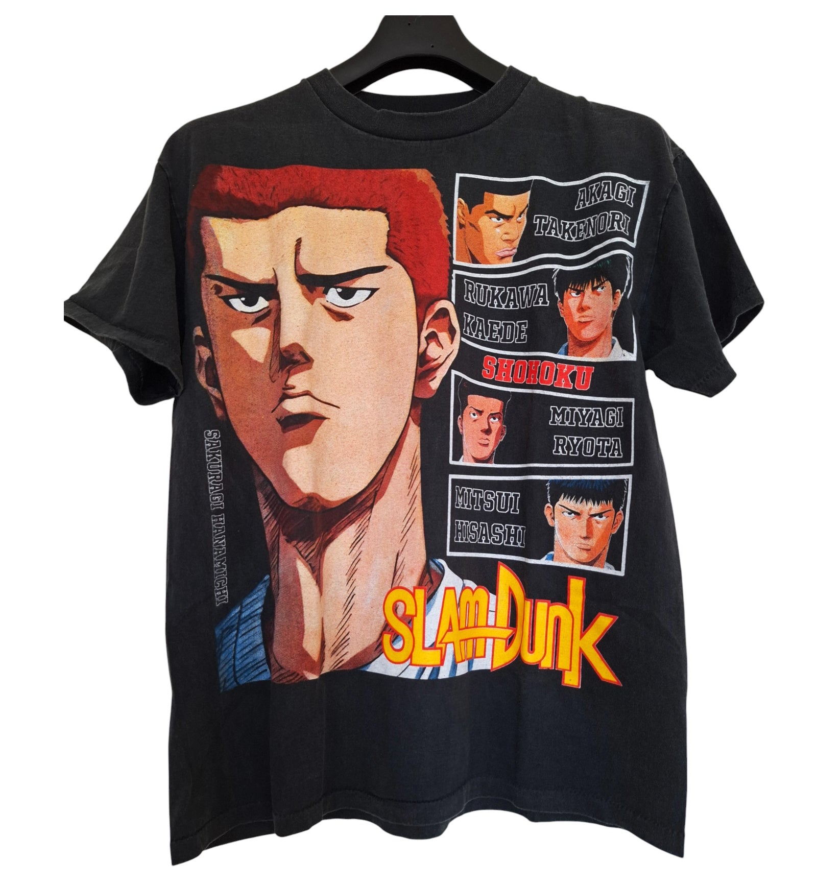 T-shirt gris délavé imprimé manga slam dunk - GL BOUTIK