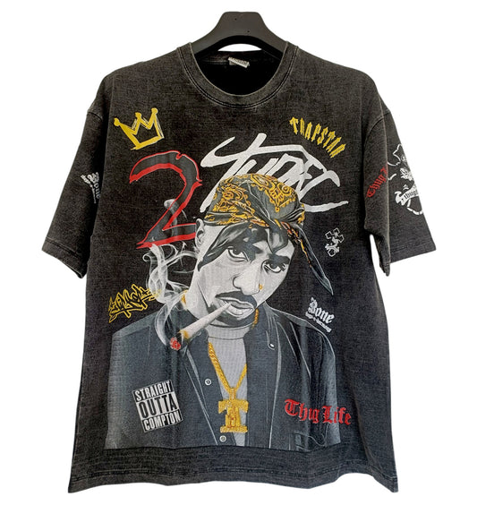 T-shirt stonewashed 2pac