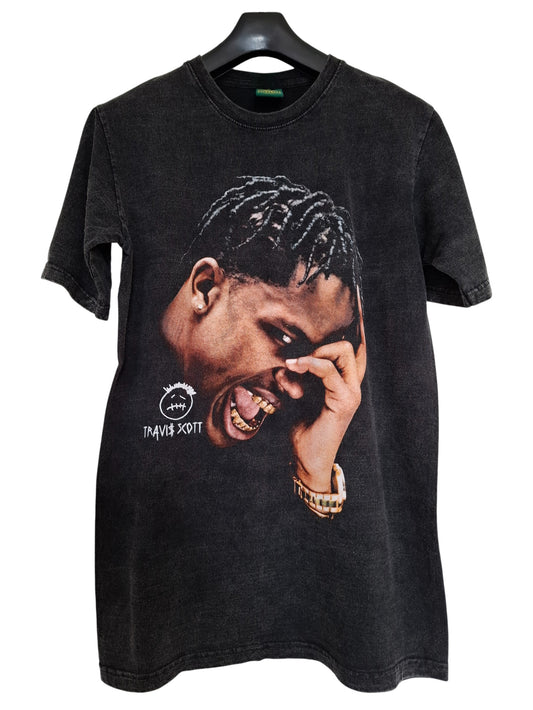 T-shirt délavé imprimé travis scott - GL BOUTIK
