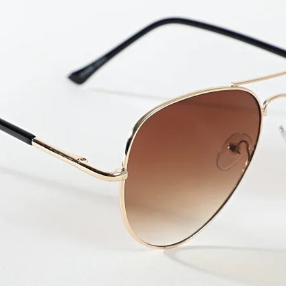 Lunettes aviateur monture dorée
