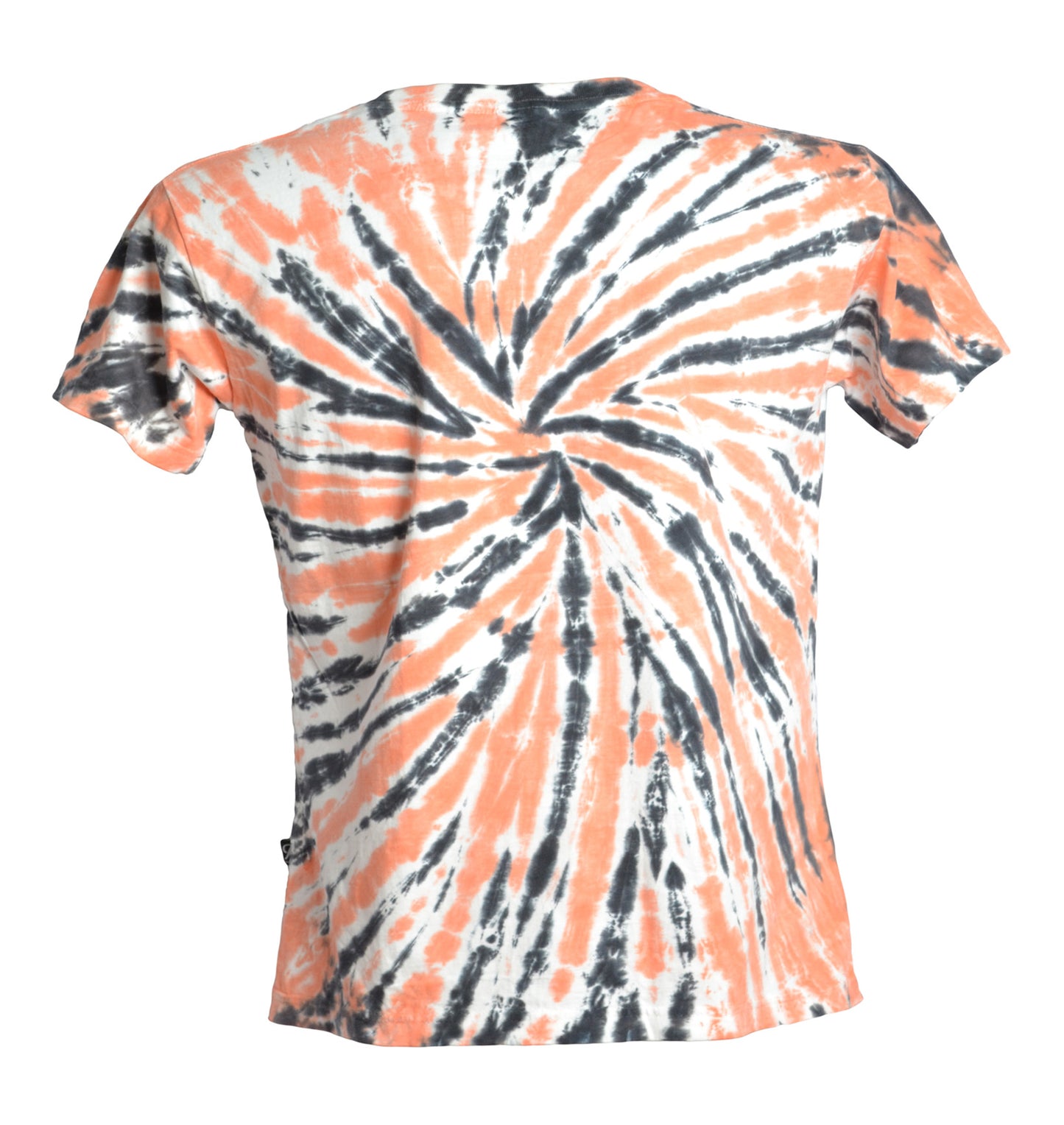 Vue dos t-shirt tie and dye effet étalé blanc, noir et orange - GL BOUTIK