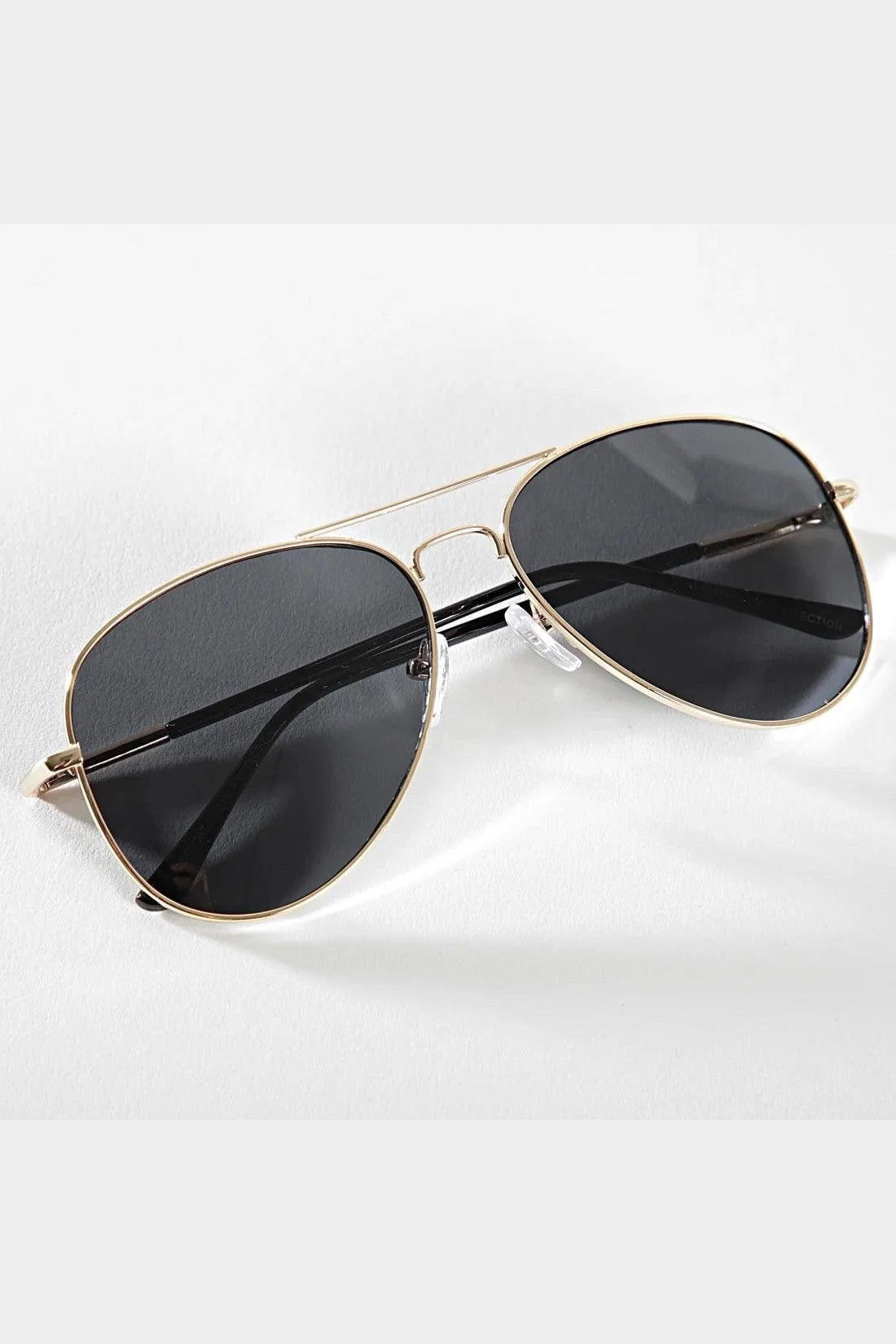 Lunettes aviateur monture dorée
