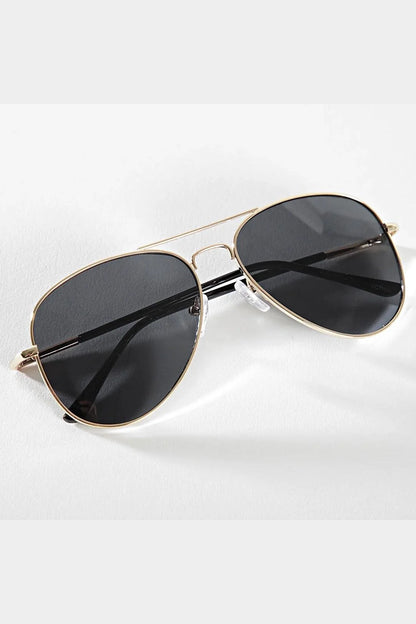Lunettes aviateur monture dorée