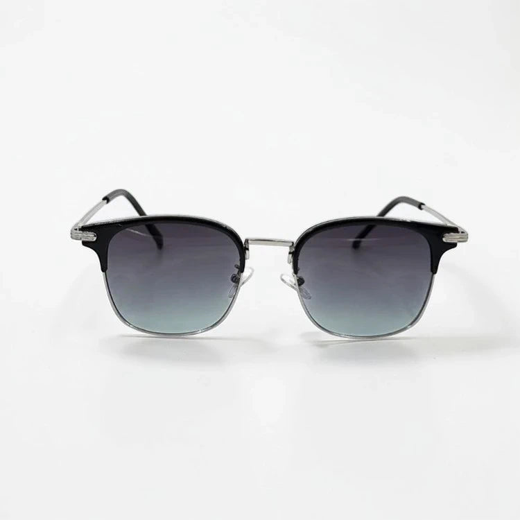 Lunettes solaires style clubmaster a verres dégradé bleu foncé  - GL BOUTIK