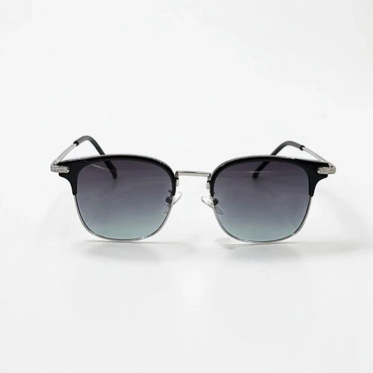 Lunettes solaires style clubmaster a verres dégradé bleu foncé  - GL BOUTIK