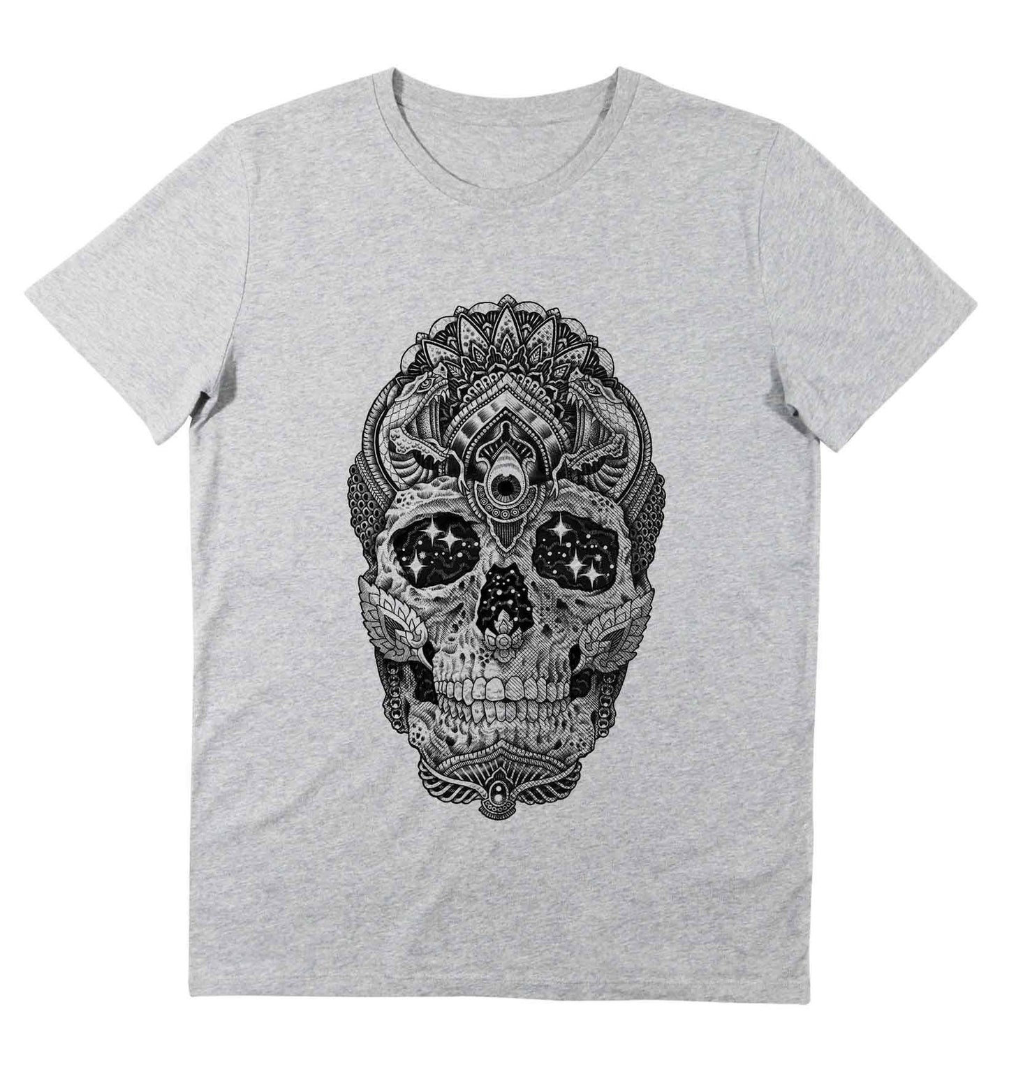 T-shirt tête de mort gris