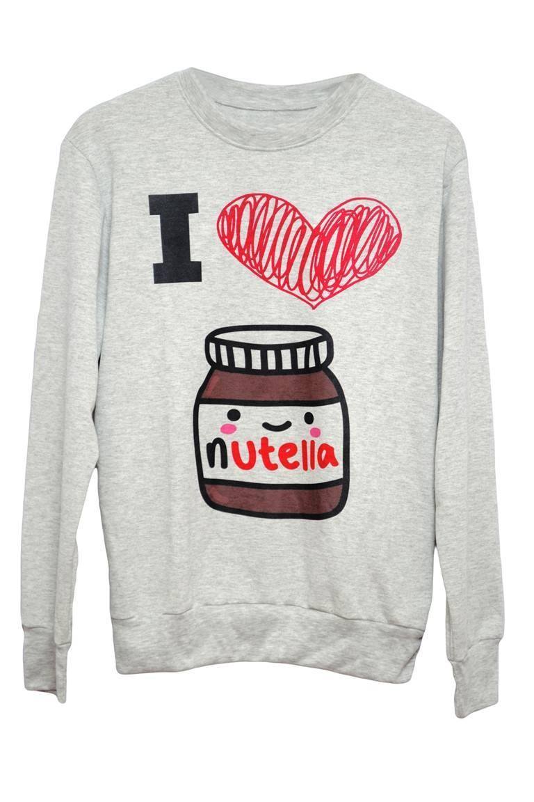 Sweat-shirt nutella couleur gris