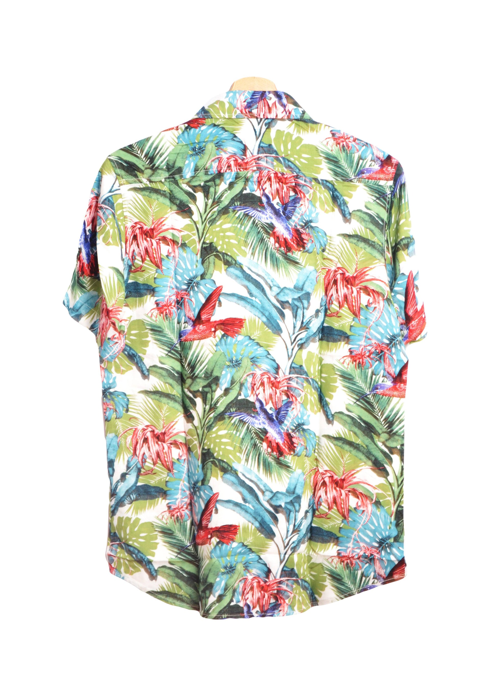 Chemise hawaienne coupe ajustée et imprimé floral - Vue dos - glboutik.com