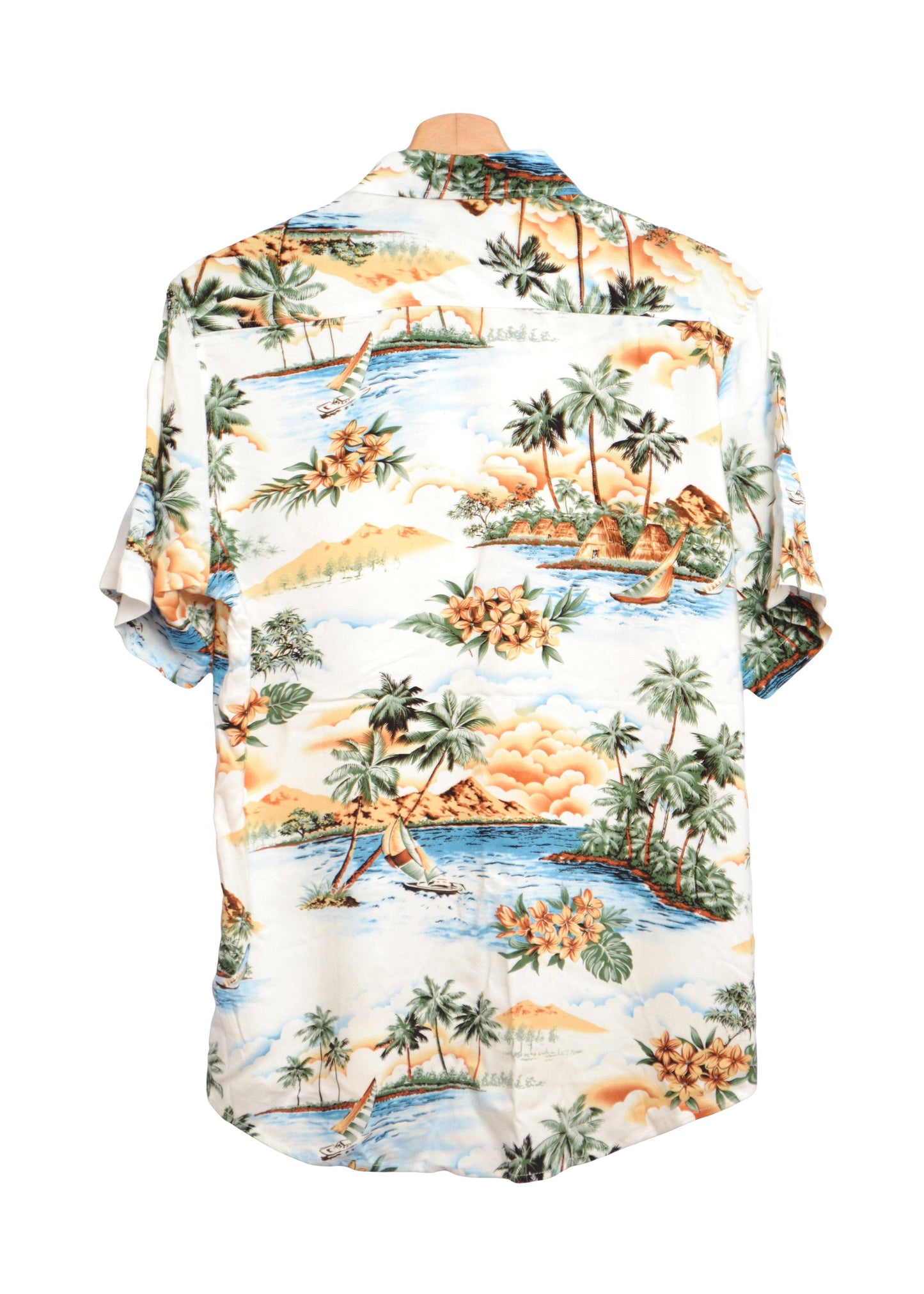 Vue dos chemise hawaienne imprimé plage - GL BOUTIK