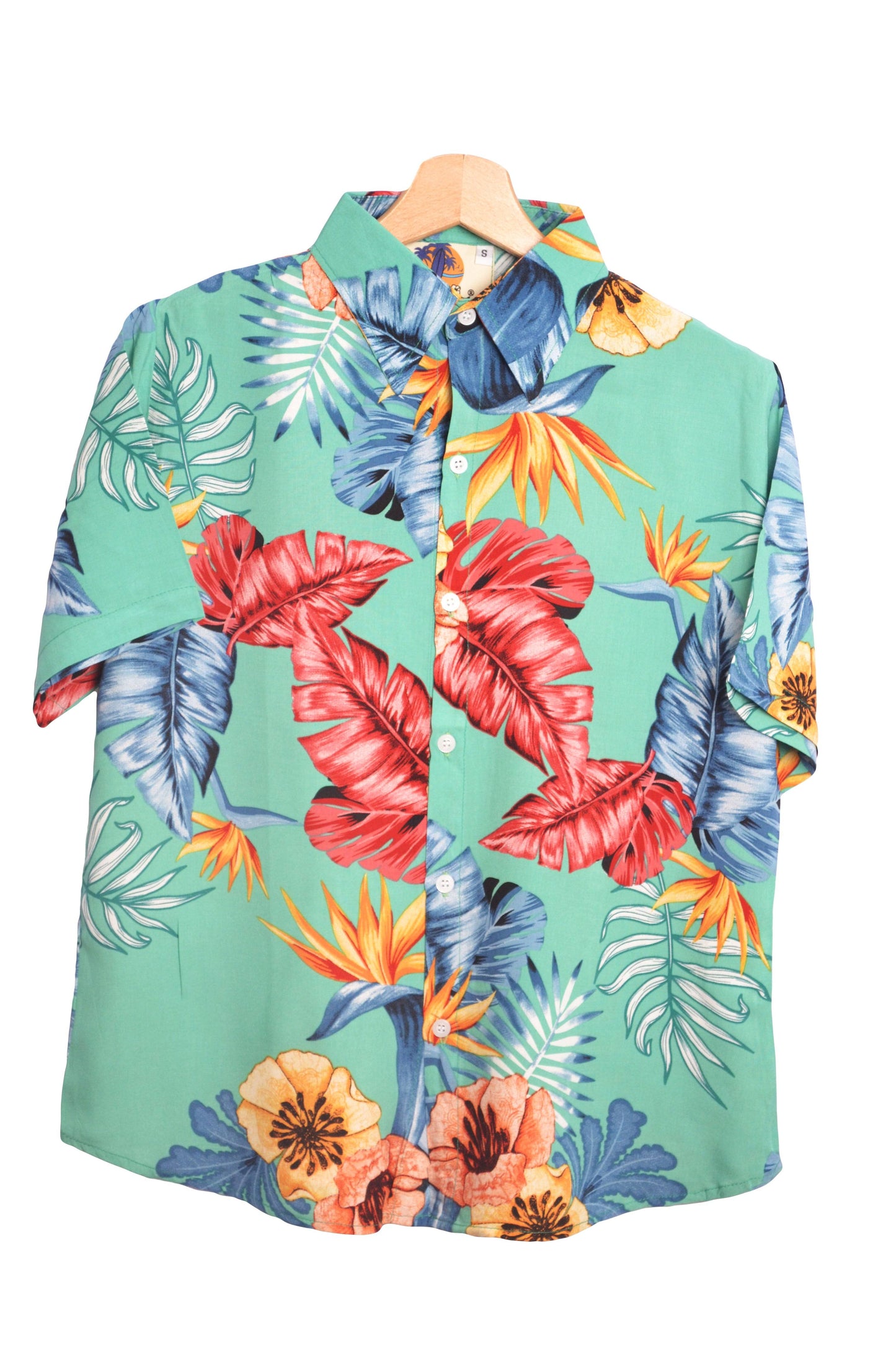 Chemisier up hawaii couleur turquoise - GL BOUTIK