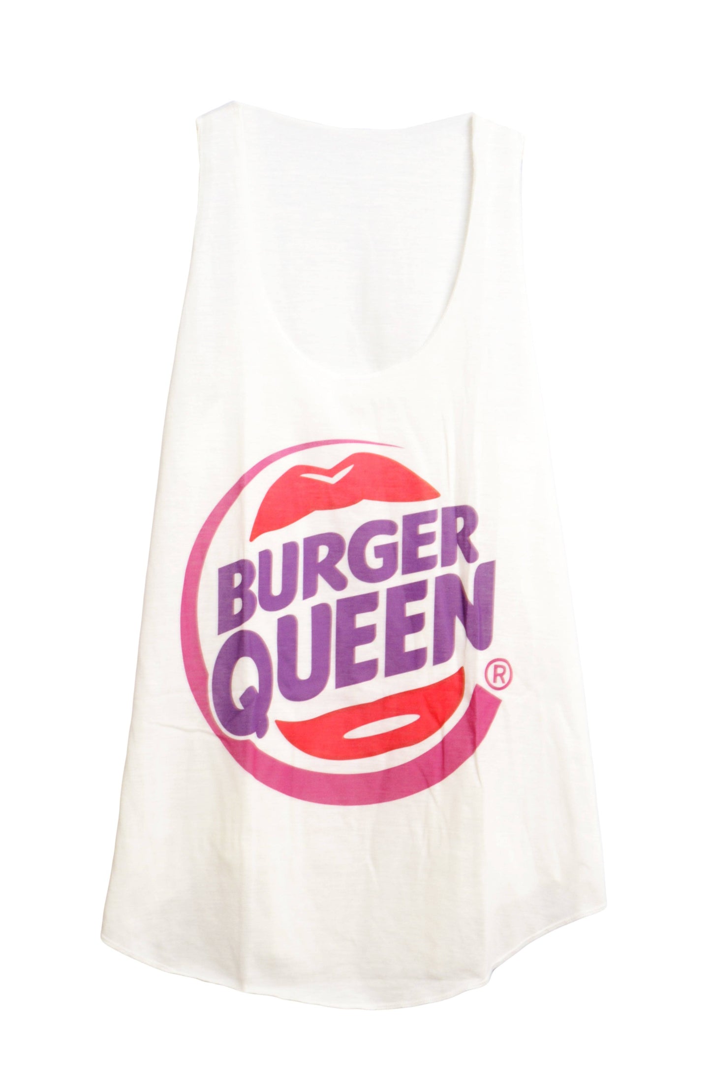 Débardeur femme burger queen couleur beige