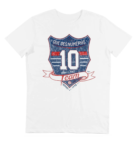 T-shirt equipe de france blanc - Que des numéro 10 dans ma team