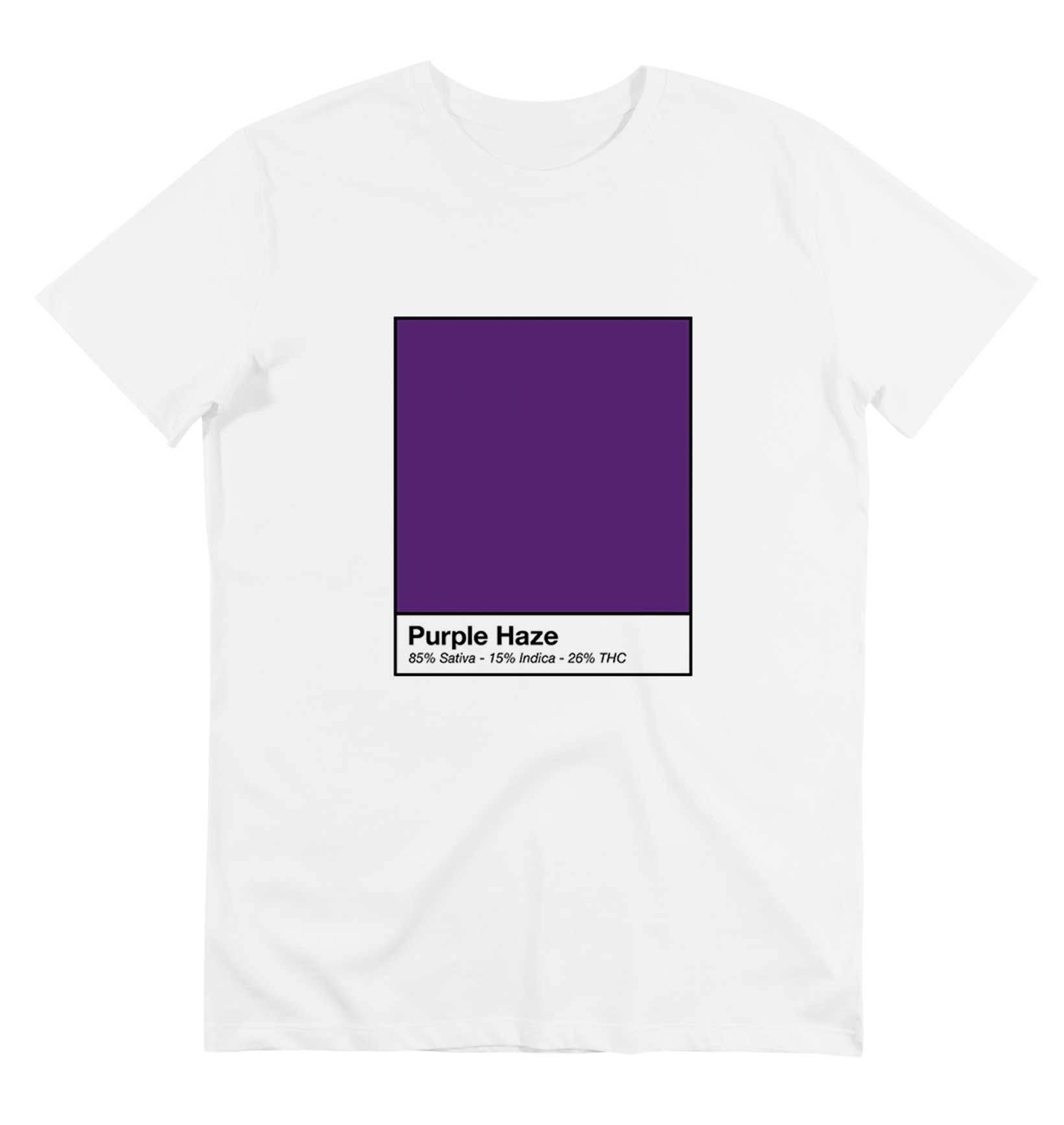 T-shirt homme couleur blanc imprimé purple haze - GL BOUTIK