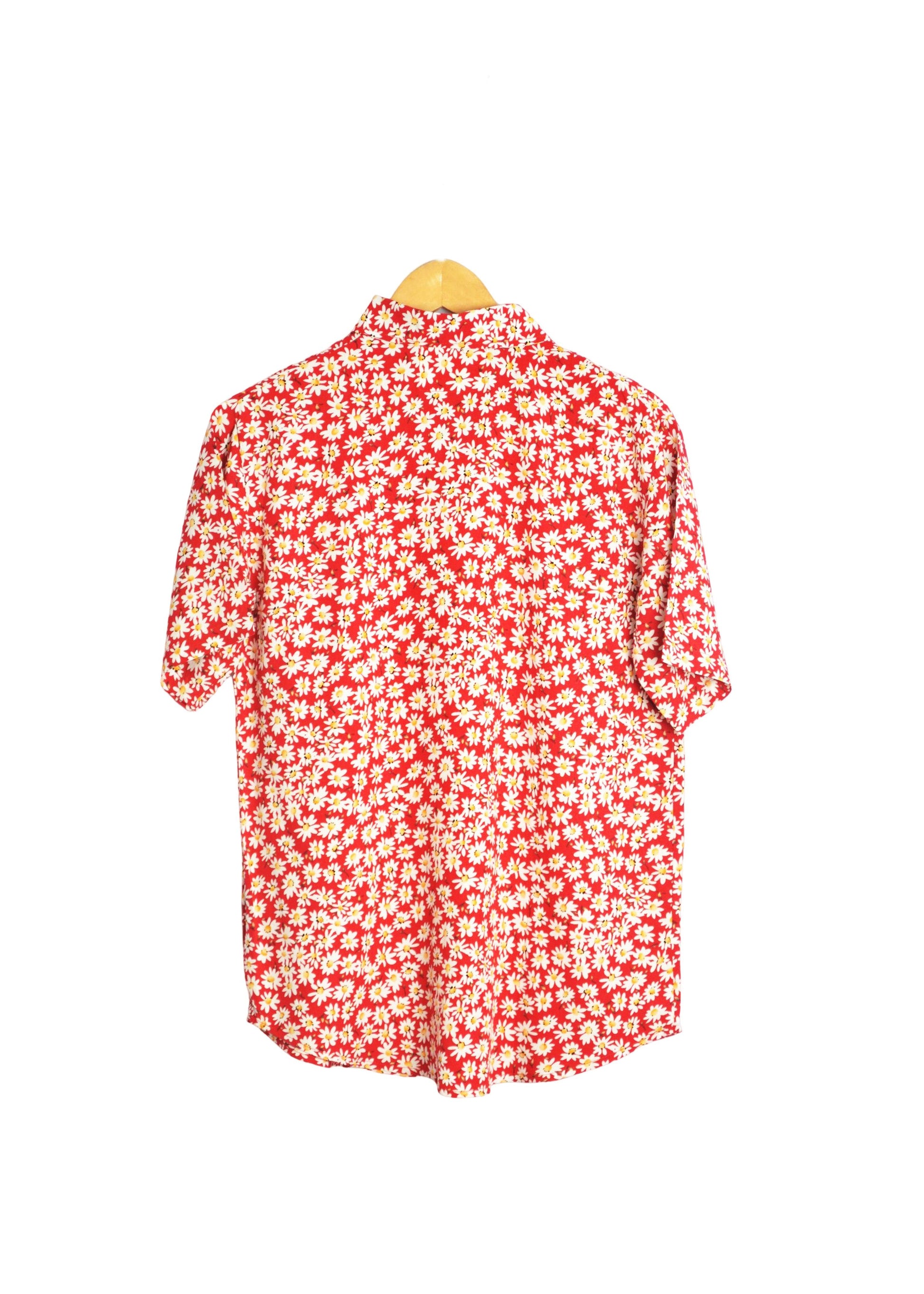Vue dso chemise hawaienne rouge motifs paquerettes - GL BOUTIK