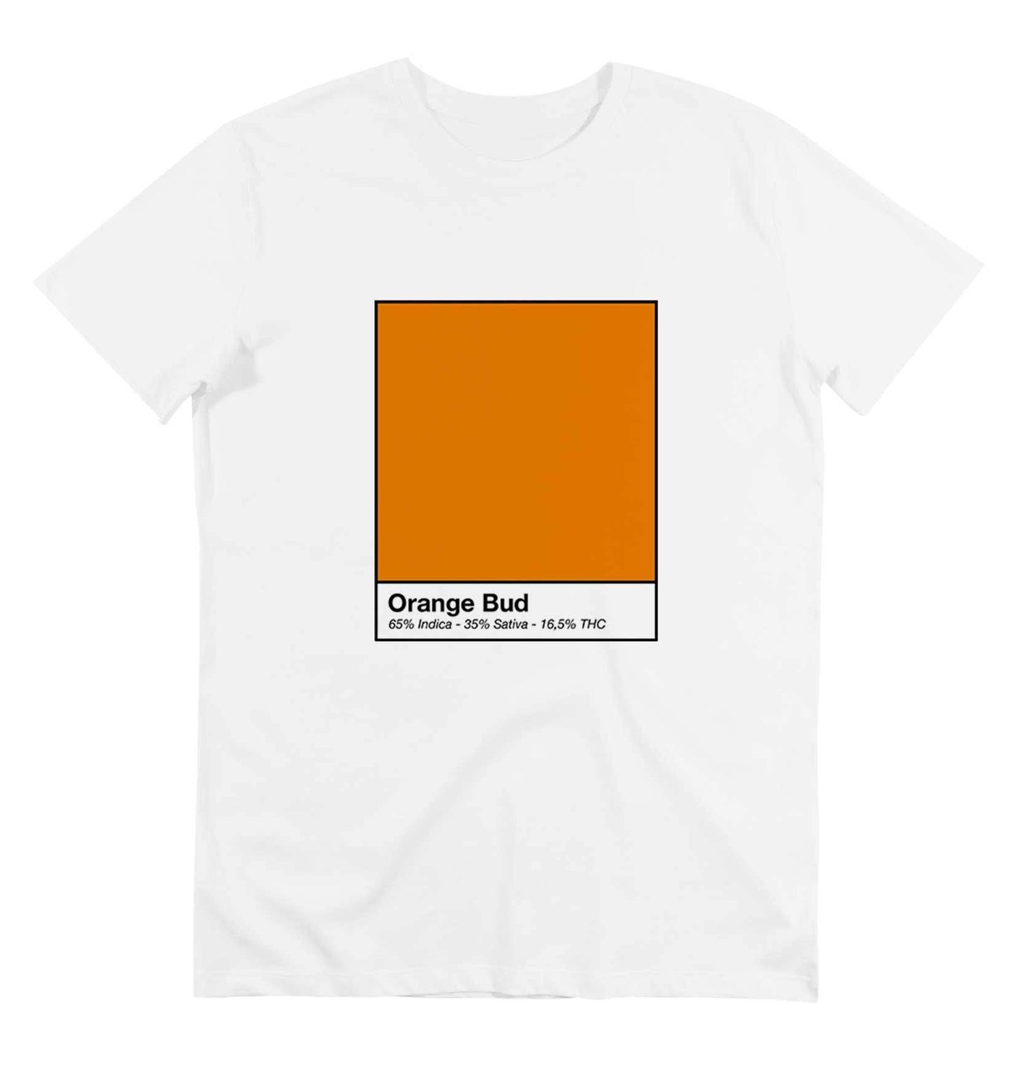 T-shirt homme blanc imprimé orange bud - GL BOUTIK
